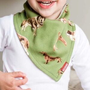 Milkbarn Cotton Printed Dogs Three-Layer Kerchief Bib